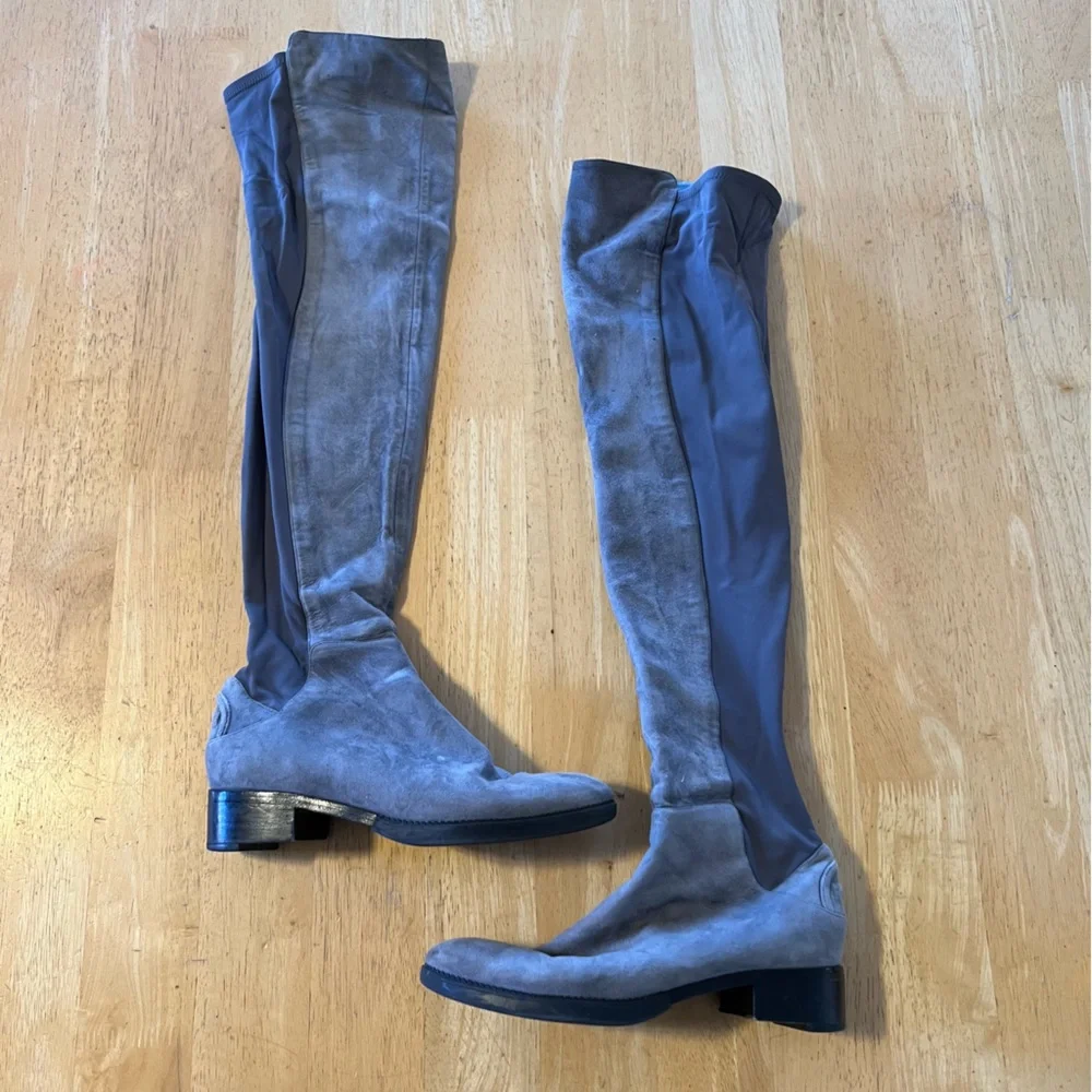Tory Burch Gray Over-the-Knee Boots